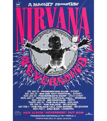 Nirvana - Aussie Tour Poster 24"x36"