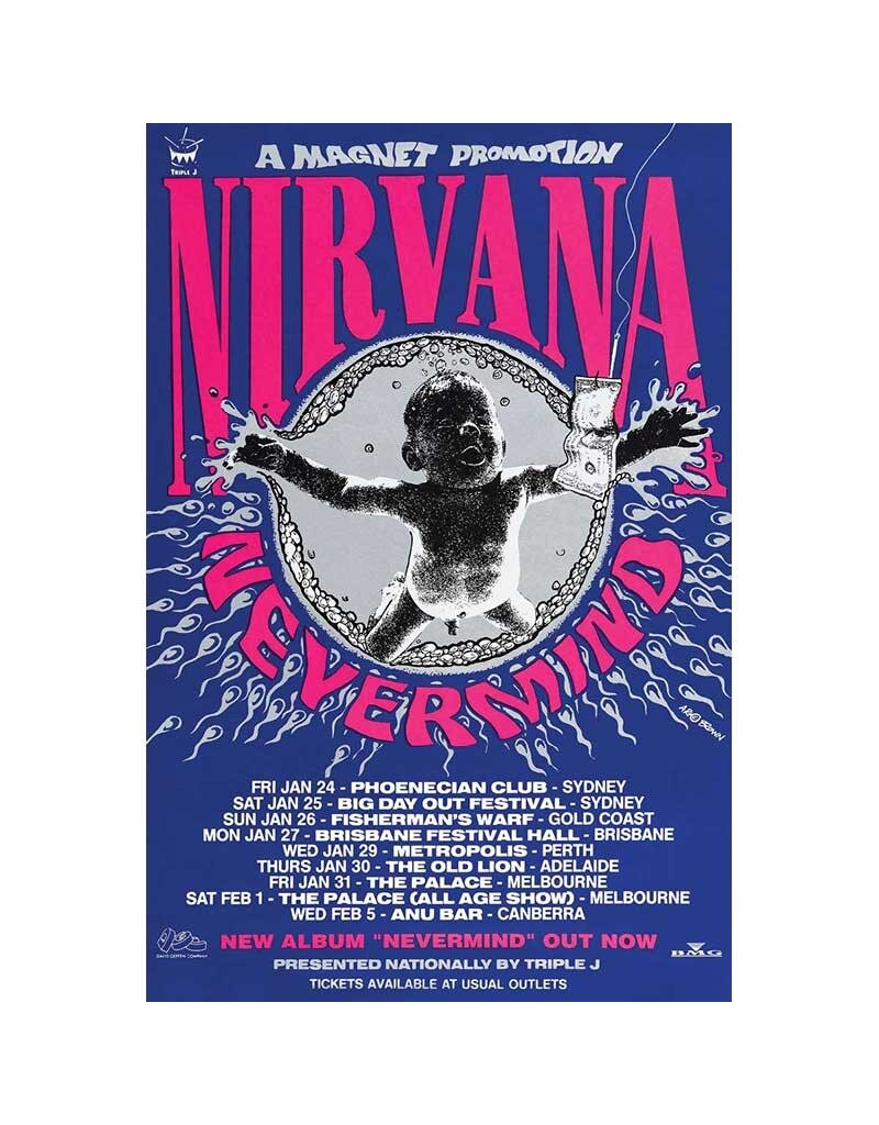 Nirvana - Aussie Tour Poster 24"x36"