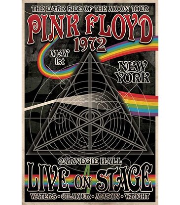 Pink Floyd - Dark Side Carnegie Hall  1972 Poster 24"x36"