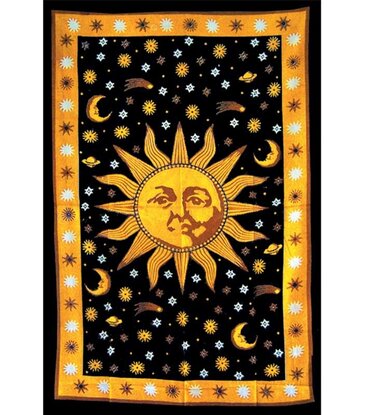 Trippy Sheetz Large Sun in Space Tapestry