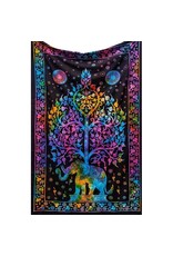 Tie Dye Elephant Tree of Life Tapestry
