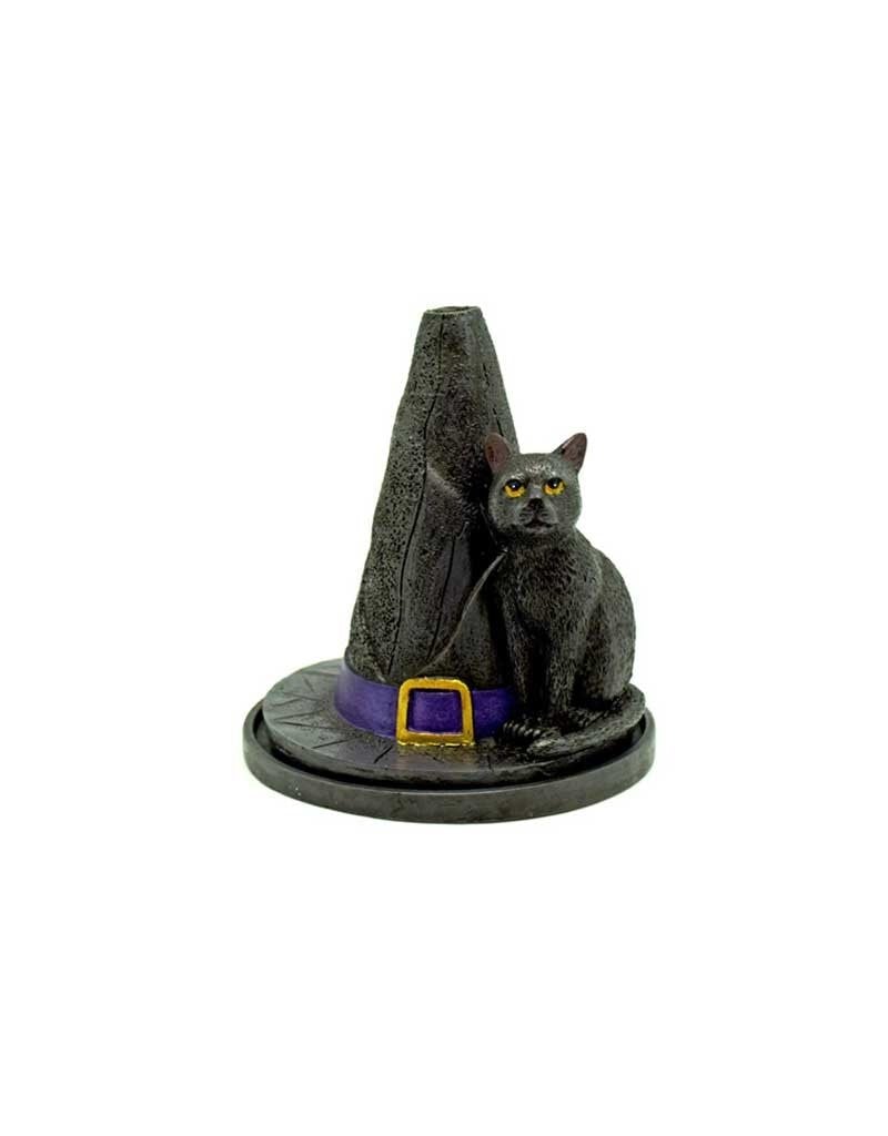 Witches Hat with Cat Incense Burner