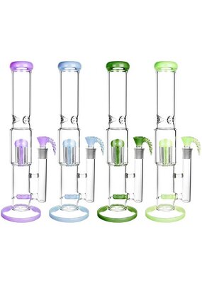 16" Multi-Chamber 6 Arm Tree & Inline Perc Water Pipe