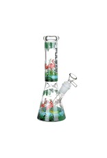 10" Pulsar Chillin' Flamingos Beaker Water Pipe
