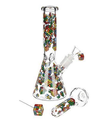 Pulsar 10" Pulsar Greatest Hits Rubix Cubez Beaker Kit Water Pipe