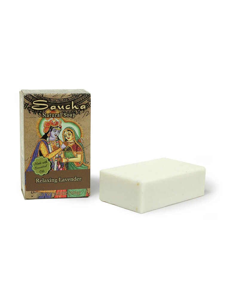 Saucha Relaxing Lavender Soap Bar 3.5oz. (100g)