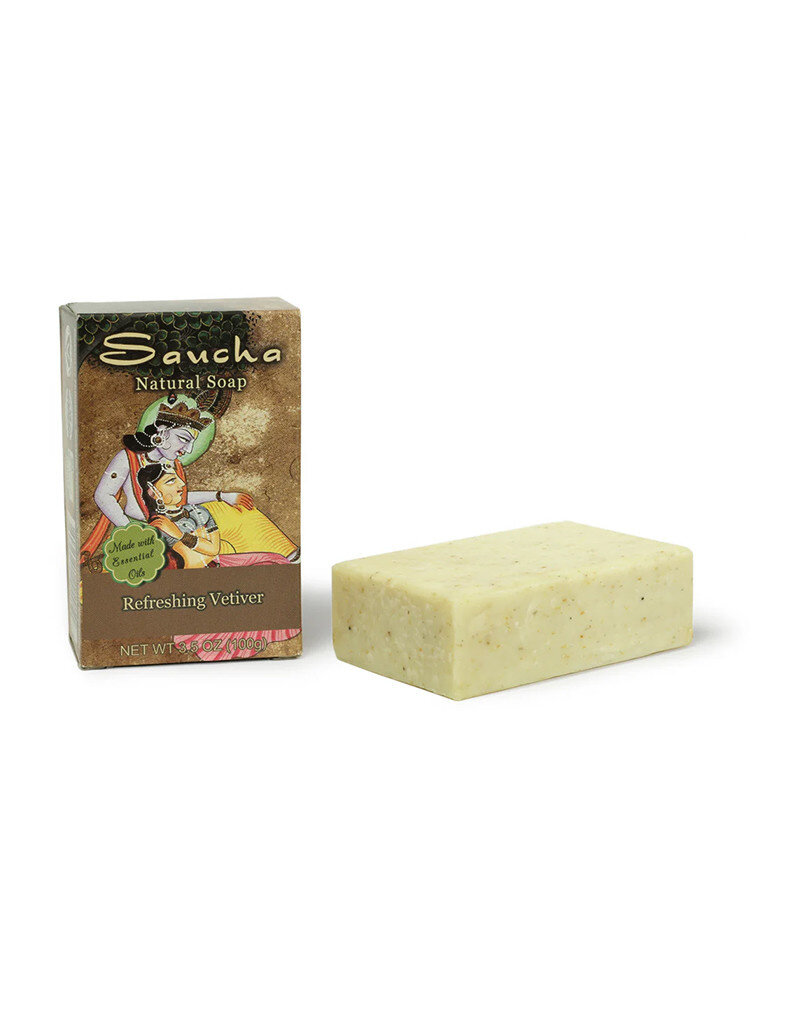 Saucha Refreshing Vetiver Soap Bar 3.5oz. (100g)