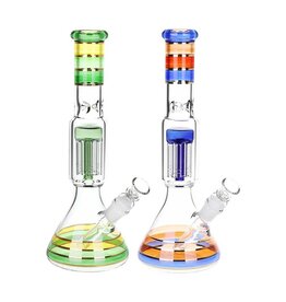12" Elegant Stripes Tree Perc Beaker Water Pipe