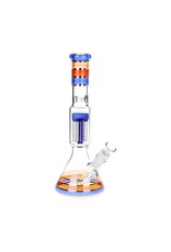 12" Elegant Stripes Tree Perc Beaker Water Pipe