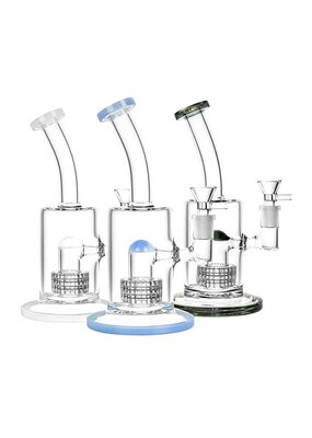 8.75" Bent Neck Matrix Perc Water Pipe