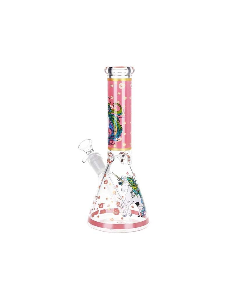 10" Pink Unicorn Beaker Water Pipe