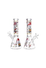 10" Gangsta Cat Will Cut You Beaker Water Pipe