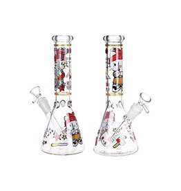 10" Gangsta Cat Will Cut You Beaker Water Pipe
