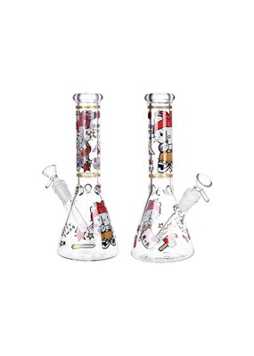 10" Gangsta Cat Will Cut You Beaker Water Pipe
