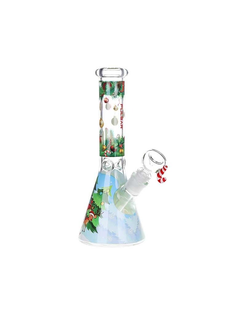 10" Pulsar Ho-Ho-Holiday Beaker Water Pipe Set