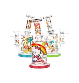 6" Salutations Kitty Rig Style Water Pipe