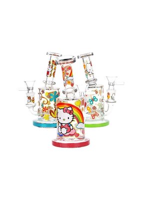 6" Salutations Kitty Rig Style Water Pipe