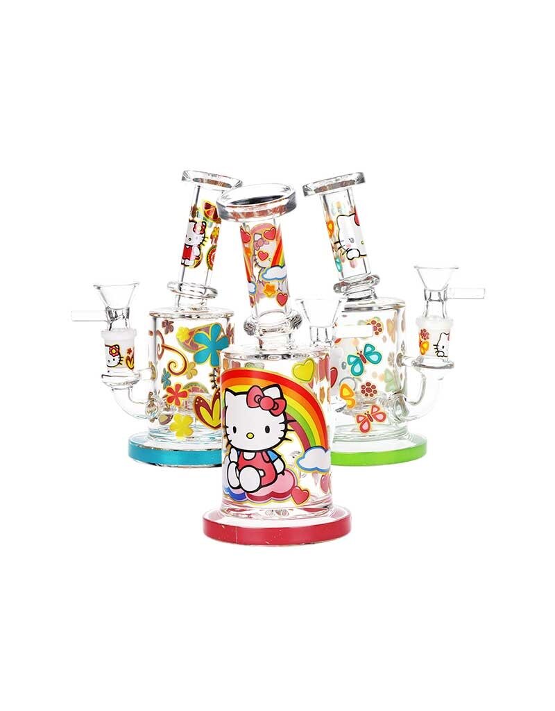 6" Salutations Kitty Rig Style Water Pipe