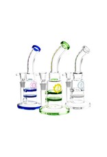 9" Root Chakra Honey Comb and Vortex Perc Water Pipe