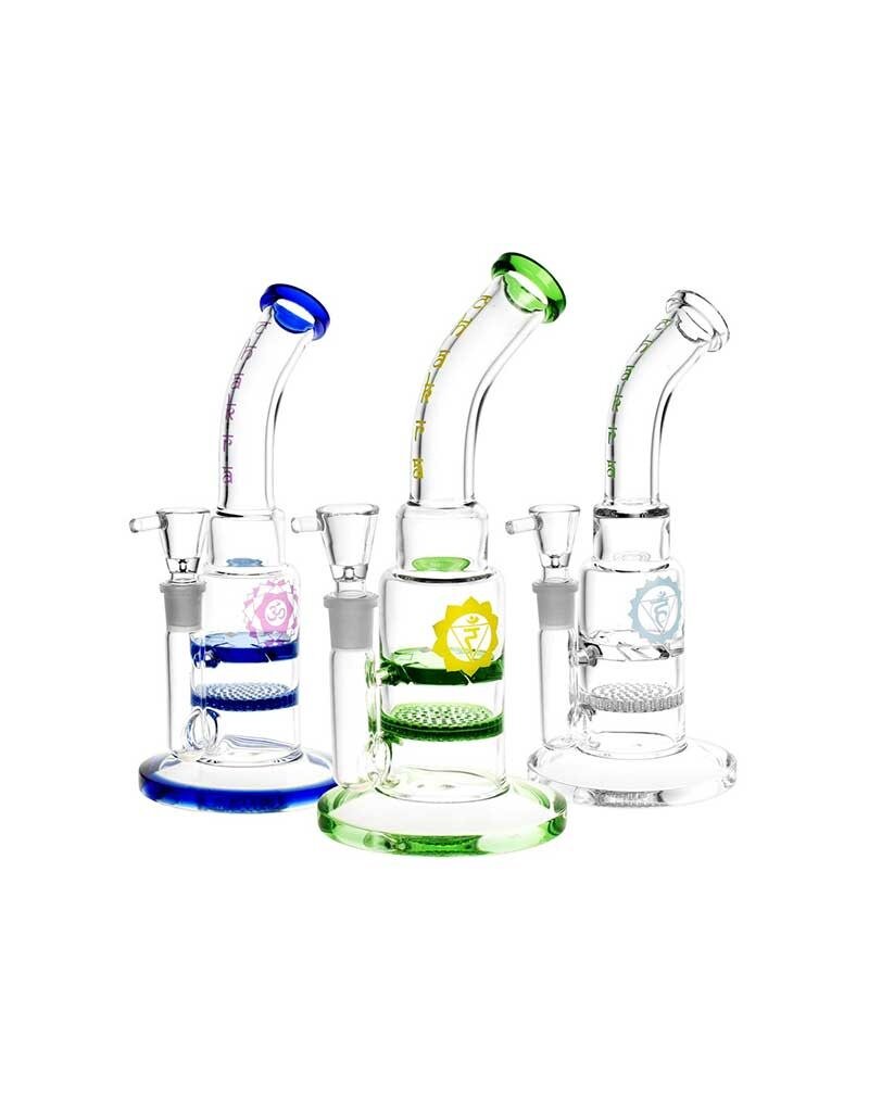 9" Root Chakra Honey Comb and Vortex Perc Water Pipe