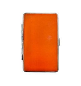 Nulite Leather Cigarette Case 100's Orange