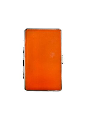Nulite Leather Cigarette Case 100's Orange