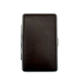 Nulite Leather Cigarette Case 100's Brown