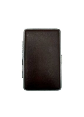 Nulite Leather Cigarette Case 100's Brown