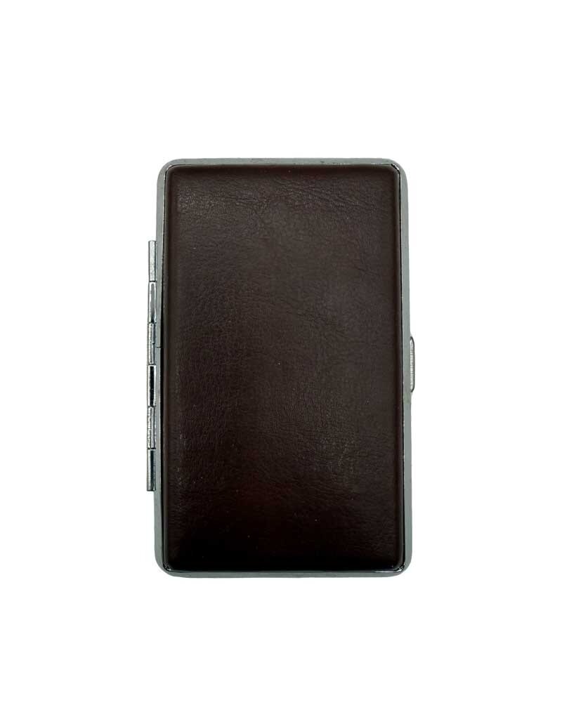 Nulite Leather Cigarette Case 100's Brown