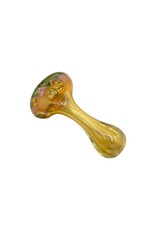 4" Swirl Cap Heavy Hand Pipe Silver Fumed