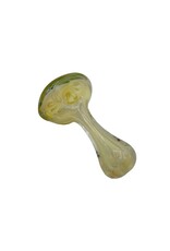 4" Swirl Cap Heavy Hand Pipe Gold Fumed