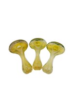 4" Swirl Cap Heavy Hand Pipe Gold Fumed