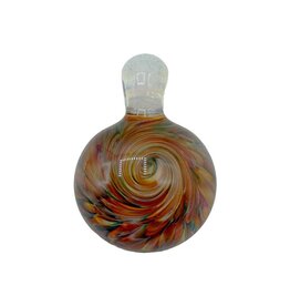 Frit Swirl Implosion Pendant with Opal Hook