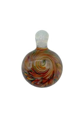 Frit Swirl Implosion Pendant with Opal Hook