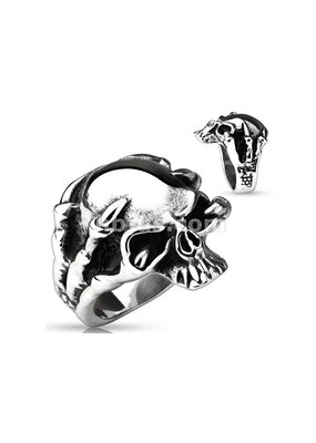 Dragon Claw Skull Cast Ring 316L Stainless Steel
