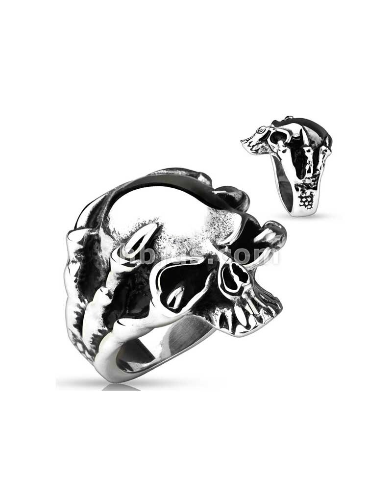 Dragon Claw Skull Cast Ring 316L Stainless Steel