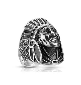 Apache Indian Chief 316L Stainless Steel Ring