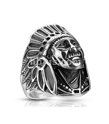 Hollywood Body Jewelry Apache Indian Chief 316L Stainless Steel Ring