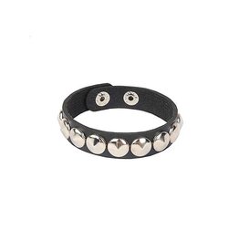 Round Stud Leather Bracelet