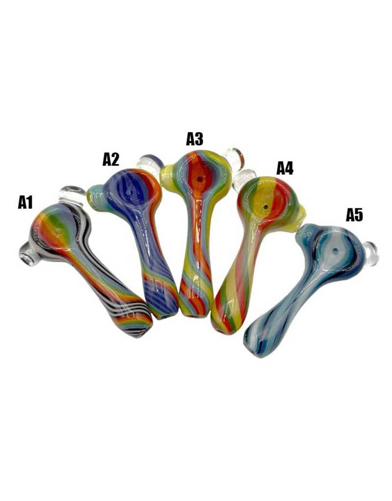 3.5" Line Work Magnifier Bead Marty Hand Pipe