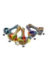 3.5" Line Work Magnifier Bead Marty Hand Pipe