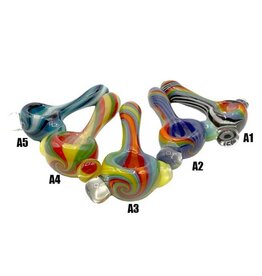 3.5" Line Work Magnifier Bead Marty Hand Pipe