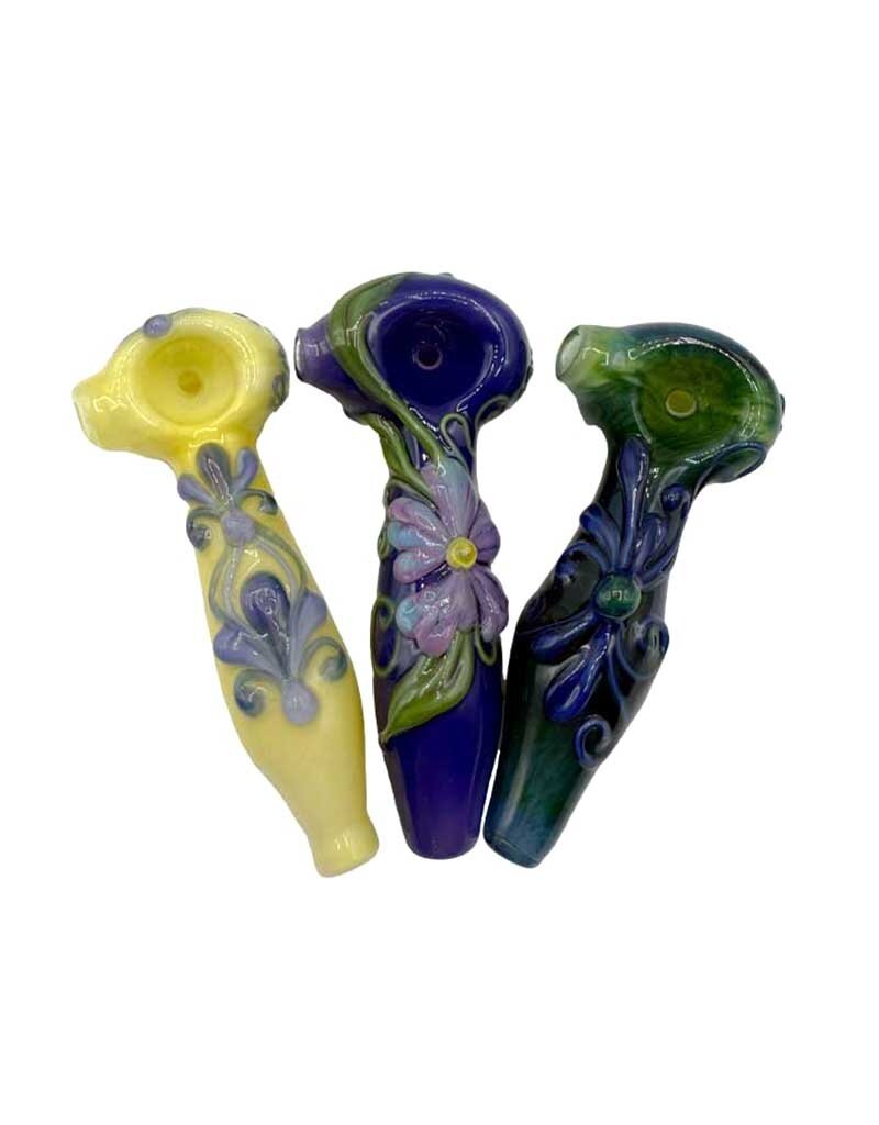 5" Lyric Floral Design Hand Pipe