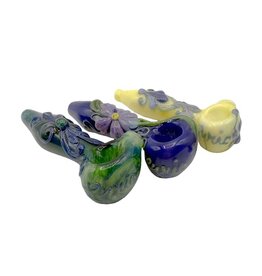 5" Lyric Floral Design Hand Pipe