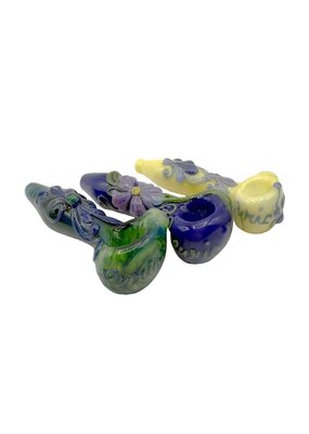 5" Lyric Floral Design Hand Pipe