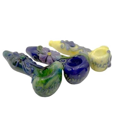 Lyric Glass 5" Lyric Floral Design Hand Pipe