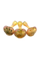 4" Swirl Cap Heavy Hand Pipe Silver Fumed