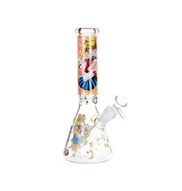 10" Anime Girl Glow In The Dark Beaker Water Pipe