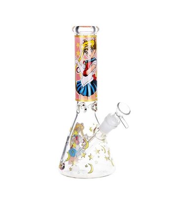 10" Anime Girl Glow In The Dark Beaker Water Pipe