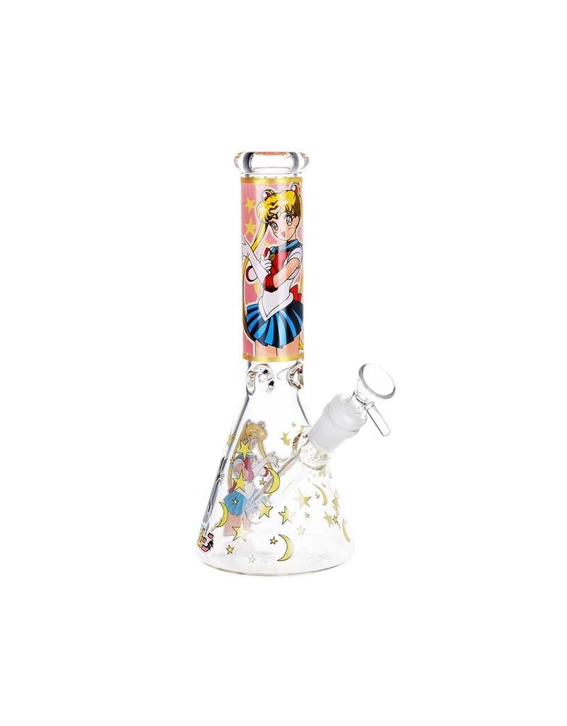 10" Anime Girl Glow In The Dark Beaker Water Pipe